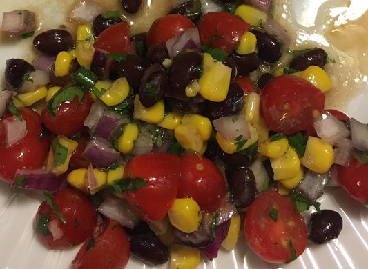 Corn, Black Bean, Tomato Salad (VG/V)