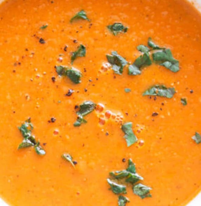 Creamy Tomato and Basil Bisque (V/GF/Freezable)